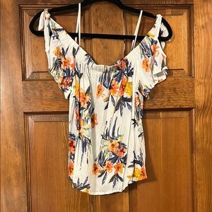 One Clothing Floral Off-Shoulder Top, Small